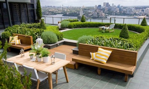 Ý tưởng thiết kế vườn trên sân thượng tuyệt đẹp