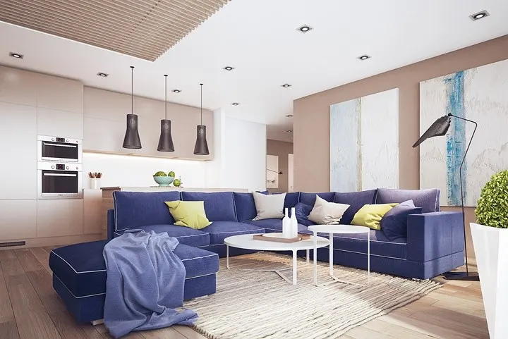 Nội thất nhà có màu sắc sống động tạo ấn tượng đẹp mắt