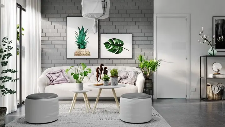 Căn hộ đẹp lạ được trang trí bằng hai màu sắc xám và trắng