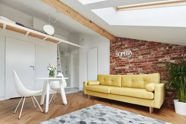 Sững sờ trước căn hộ gác mái 19m2 mà nhìn như chung cư cao cấp của cặp vợ chồng trẻ