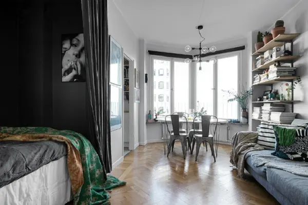 Thiết kế nội thất căn hộ chưa đầy 20m2 đẹp không chê vào đâu được