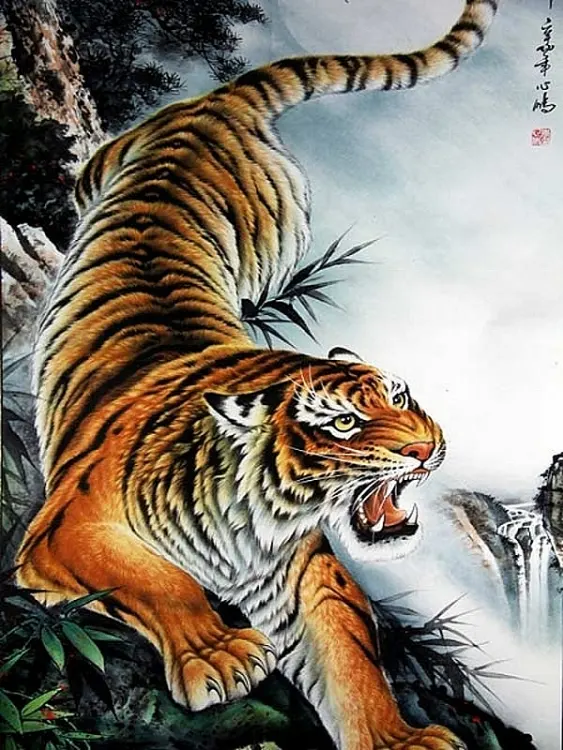 Gia chủ nên cân nhắc kỹ càng khi treo tranh thú dữ trong nhà.