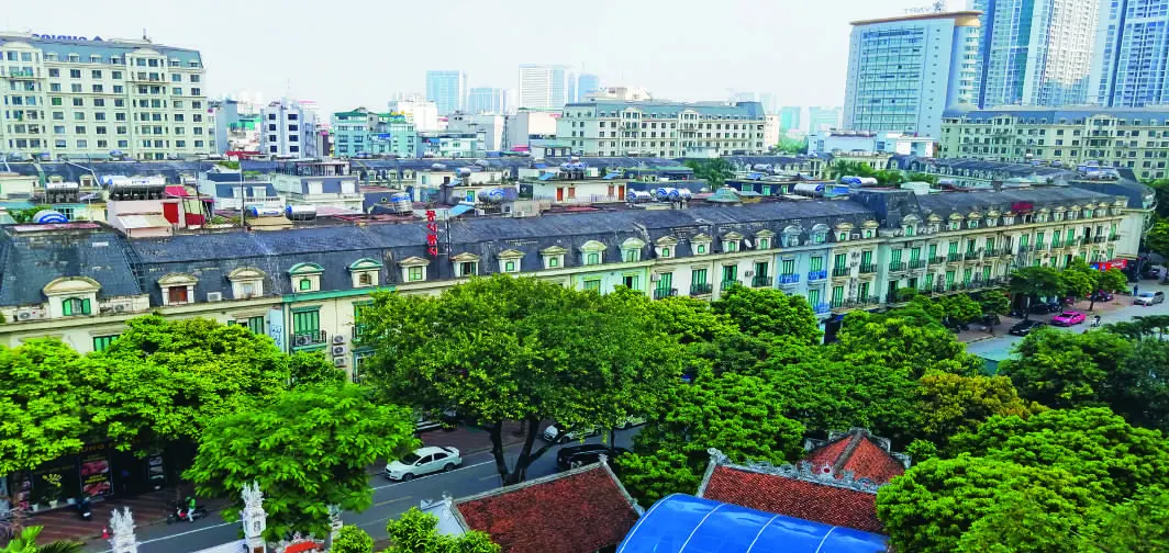 Tổ chức khu nhà phố theo tuyến đồng bộ, KĐTM The Manor Hà Nội