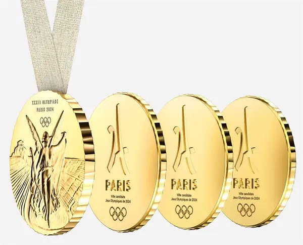 Huy chương Thế vận hội 2024 (Paris 2024 Olympic medals) Những chiếc huy chương được Philippe Starck sáng chế dành cho Thế vận hội 2024. Với bề mặt như được thiết kế như một chiếc huy chương thông thường, điểm đặc biệt là nó có thể bẻ ra thành từng mảnh nhỏ để nhà vô địch có thể chia cho những người thân.