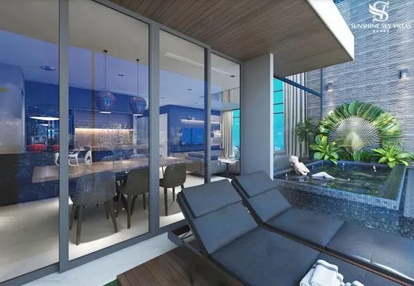 Kế thừa thiết kế của mô hình biệt thự truyền thống, Sky Villas cũng sở hữu đặc quyền riêng tư nổi trội hơn hai sản phẩm còn lại