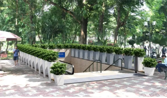Hà Nội đã chọn bỏ mái che cho các cửa lên xuống ga C9 để không phá hỏng cảnh quan hồ Hoàn Kiếm