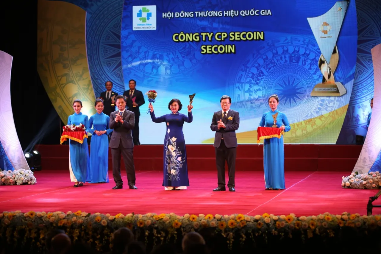 Secoin đã hai lần liên tiếp được Chính phủ công nhận là Doanh nghiệp Thương hiệu Quốc gia 2016-2018 và 2018-2020