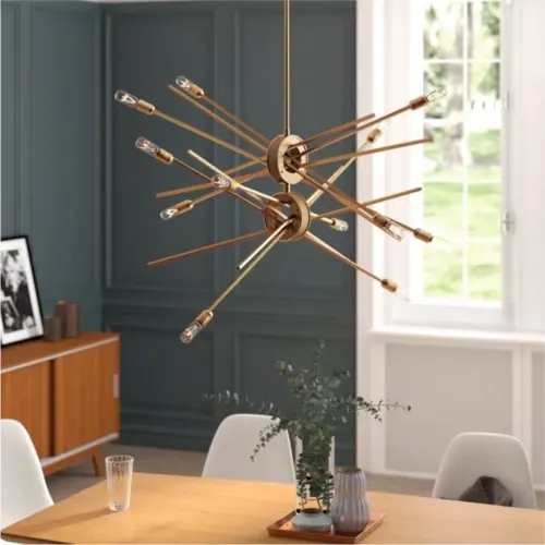 Thân đèn lấy cảm hứng từ chiếc ròng rọc mang đến nét sinh động