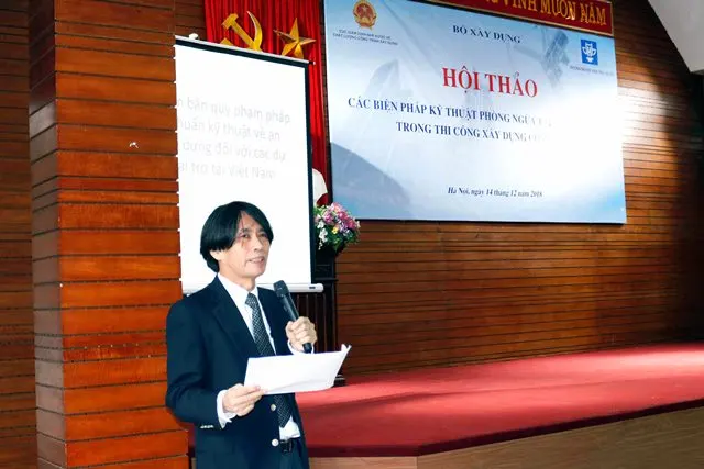 Cố vấn cao cấp của tổ chức JICA Noda Seiji phát biểu tại Hội thảo