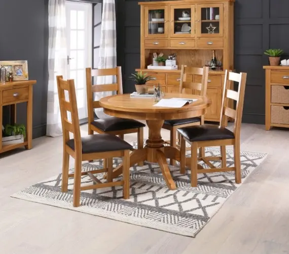 Những bộ bàn ăn gỗ mang phong cách Rustic