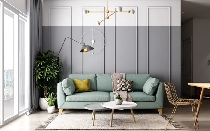 Bố trí căn hộ nhỏ bằng màu pastel ấn tượng