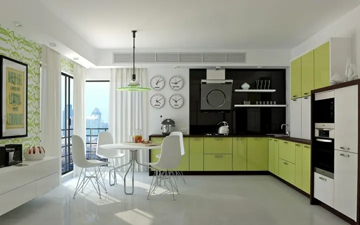 Kết hợp xanh lá cây và màu trắng làm cho căn nhà bạn trở nên sáng sủa hơn