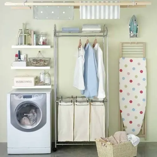 Một góc giặt là lý tưởng nên được chia thành các khu rõ ràng