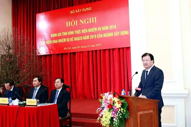 Hội nghị “Đánh giá tình hình thực hiện nhiệm vụ năm 2018, triển khai nhiệm vụ kế hoạch năm 2019 của ngành Xây dựng”