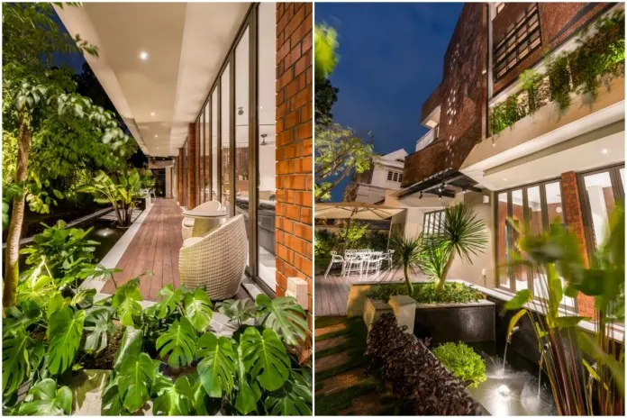 Các khoảng trống lồng vào nhau cho phép nhiều sự kết nối trực quan giữa các phần khác nhau của ngôi nhà, giúp người sử dụng cảm nhận không gian rộng rãi hơn so với thực tế