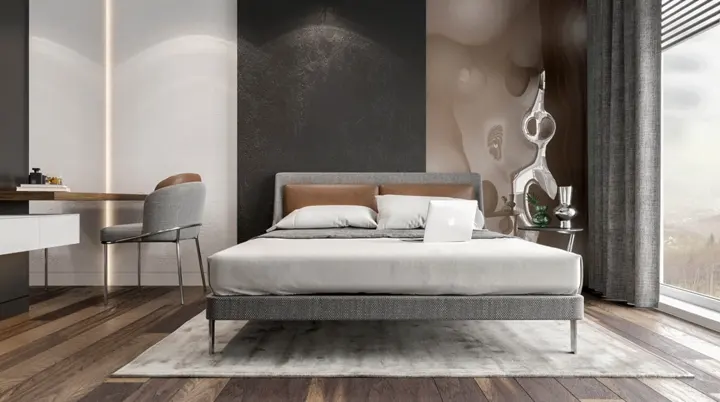 Nội thất phòng ngủ bố trí đơn giản, hợp lý để mang đến một nơi nghỉ ngơi rộng rãi và thoáng đãng