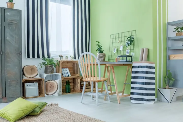 Xanh lá cây: Là màu của cỏ cây và gắn với thiên nhiên đồng thời cũng  tràn đầy không khí mùa xuân