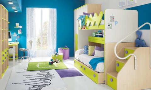 Trang trí phòng ngủ độc đáo cho trẻ bằng sự kết hợp màu sắc