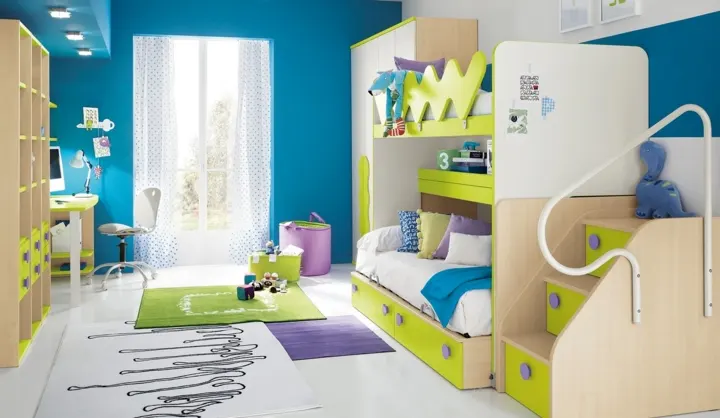 Trang trí phòng ngủ độc đáo cho trẻ bằng sự kết hợp màu sắc