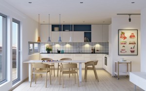 Bài trí phòng ăn đơn giản nhưng thanh lịch