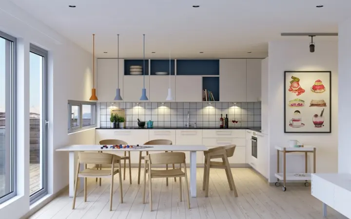 Bài trí phòng ăn đơn giản nhưng thanh lịch