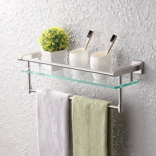 Kệ đựng bàn chải đánh răng bằng kính dễ dàng tháo lắp