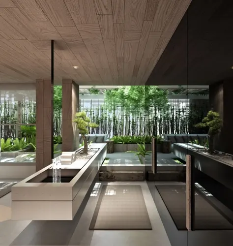 Phòng tắm mang phong cách của một spa