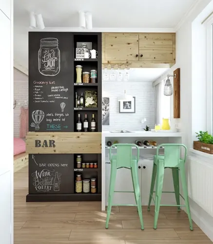Bàn ăn kết hợp với kệ rượu độc đáo
