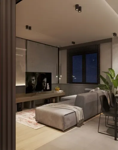 Ghế sofa êm ái để cho chủ nhân có thể ngồi tiếp khách hay nằm nghỉ tạm