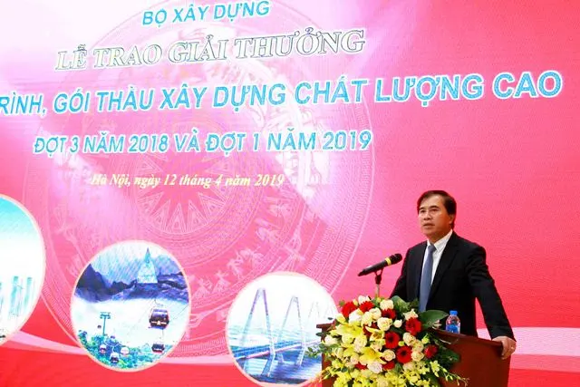 Thứ trưởng Lê Quang Hùng - Chủ tịch Hội đồng xét thưởng phát biểu tại buổi lễ