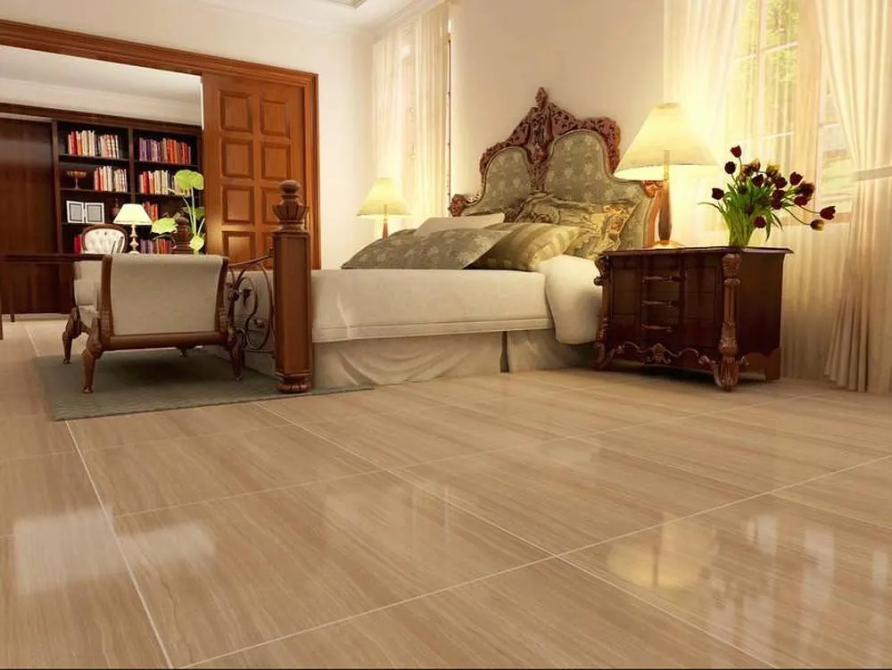 Độ bóng đẹp của gạch giả gỗ ốp tường hoặc ốp sàn bền vững theo thời gian và không bị ảnh hưởng bởi tác động của các yếu tố thời tiết