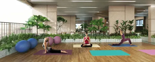 Tập yoga trên tầng cao