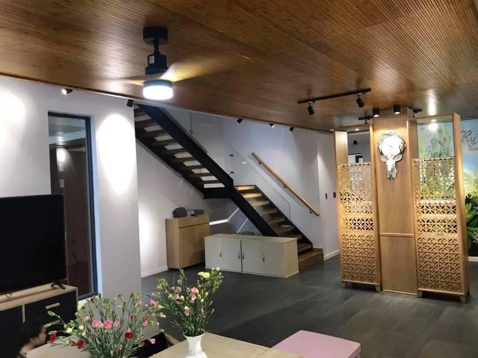 Trần nhà tre ván ép