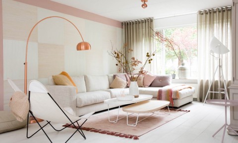 Những mẫu phòng khách màu hồng khiến bạn lúc nào cũng muốn về nhà