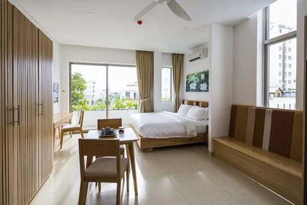 Phòng ngủ bố trí đơn giản, thoải mái