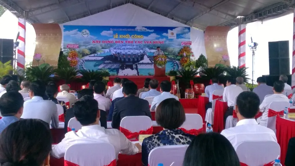 Quang cảnh lễ khởi công xây dựng Đền thờ các vua Hùng tại TP. Cần Thơ. Ảnh: Thành Nhân
