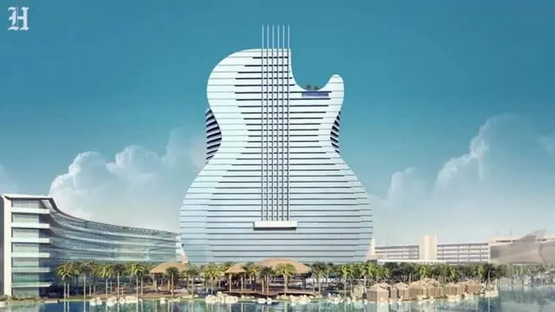Khách sạn hình đàn guitar đầu tiên thế giới trị giá 1,5 tỷ USD