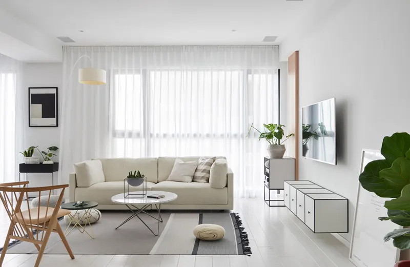 Nội thất trắng, đen trong căn hộ phong cách Scandinavian
