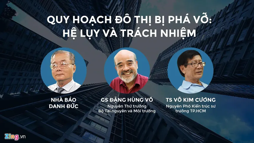 Các khách mời tham gia tọa đàm về quy hoạch đô thị của Zing.vn. Đồ họa: Phượng Nguyễn.