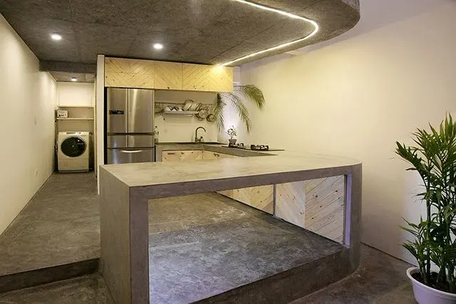 Quầy bar gắn liền với bếp