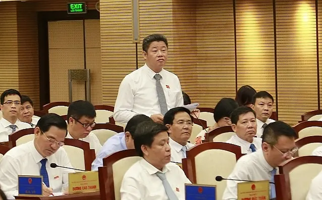 Ông Nguyễn Mạnh Quyền, Giám đốc Sở KH-ĐT tại phiên thảo luận