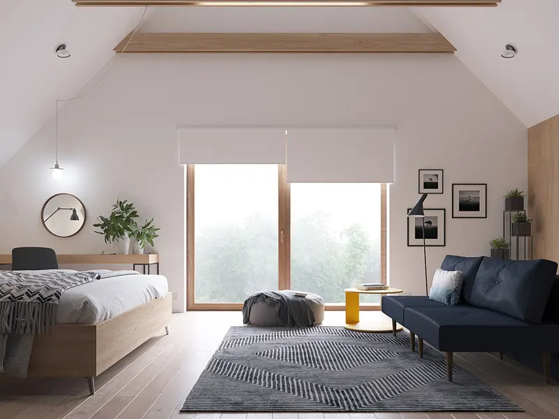 Bằng cách chọn nội thất gọn nhẹ, đơn giản, chủ nhân dễ dàng thay đổi cách bài trí căn phòng theo sở thích