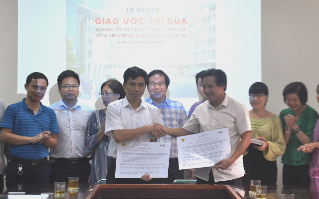Lễ ký kết Giao ước thi đua hướng tới kỷ niệm 40 năm thành lập Viện Kiến trúc Quốc gia