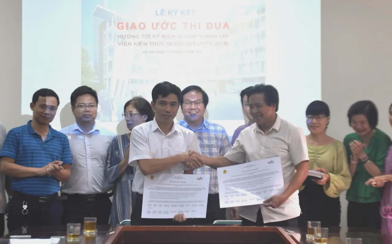Lễ ký kết Giao ước thi đua hướng tới kỷ niệm 40 năm thành lập Viện Kiến trúc Quốc gia