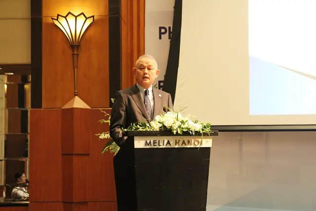 Đại diện Phòng kiểm soát thiên tai của tỉnh Kochi, ông Seiji Nakaoka đã giới thiệu khái quát về công tác ứng phó bão lũ ở tỉnh Kochi