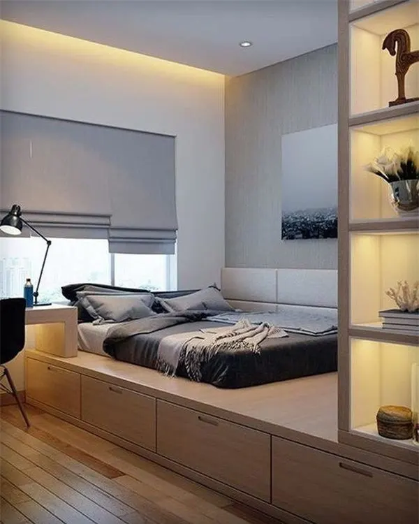 Phòng ngủ hiện đại kết hợp đọc sách