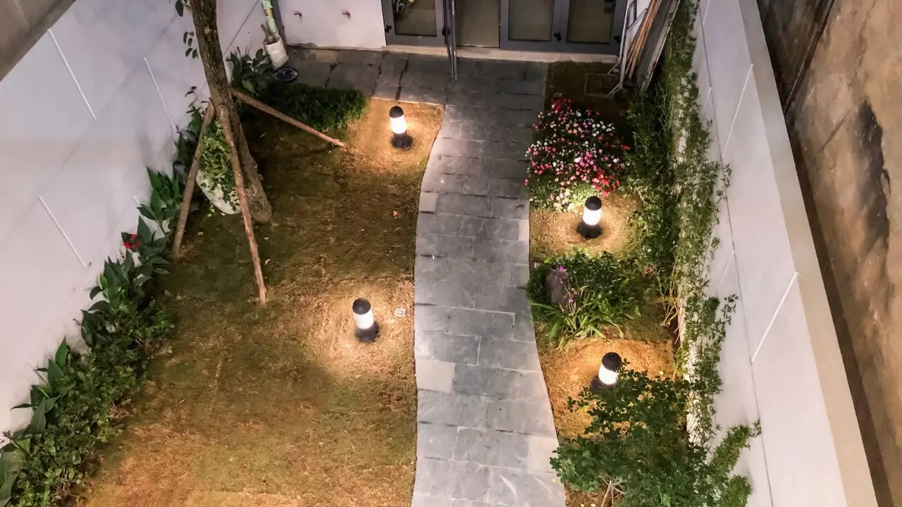 Khu vườn nối khi nhìn từ trên cao