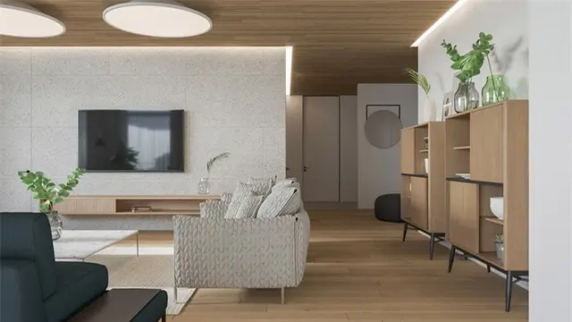 Ghế sofa dệt kim mang đến sự mềm mại cho toàn bộ căn phòng.