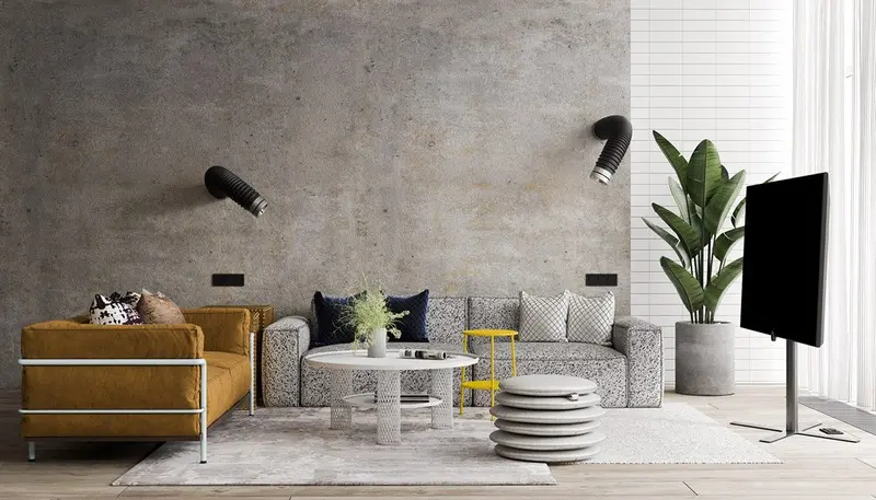 Ấn tượng căn hộ phong cách công nghiệp đầy màu sắc