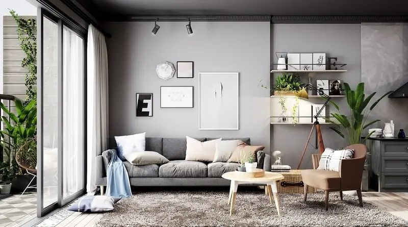 Căn hộ màu xám dành cho người thích sự giản dị